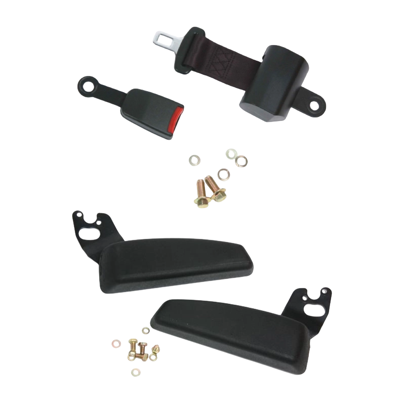 Siège de chariot élévateur certifié ergonomique durable BF1-1 pour chariots élévateurs à combustion interne avec vinyle noir