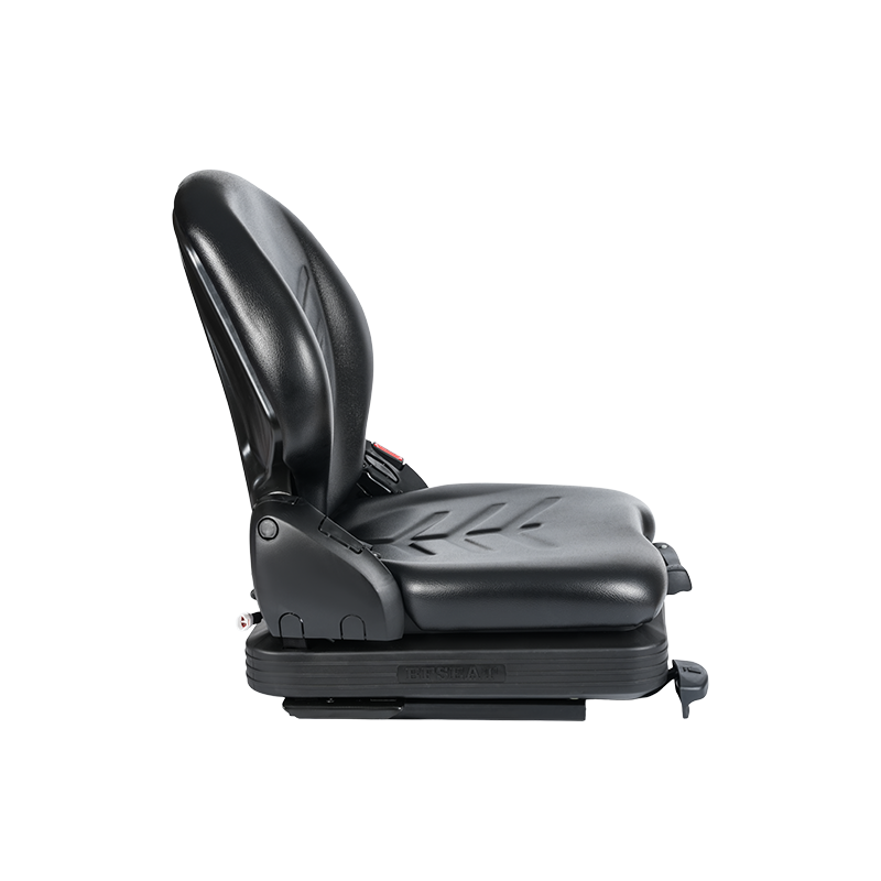 Siège de suspension mécanique de remplacement en vinyle à profil bas BF16 pour équipement de chariot élévateur de manutention - Noir avec EN13490 IT1+IT2