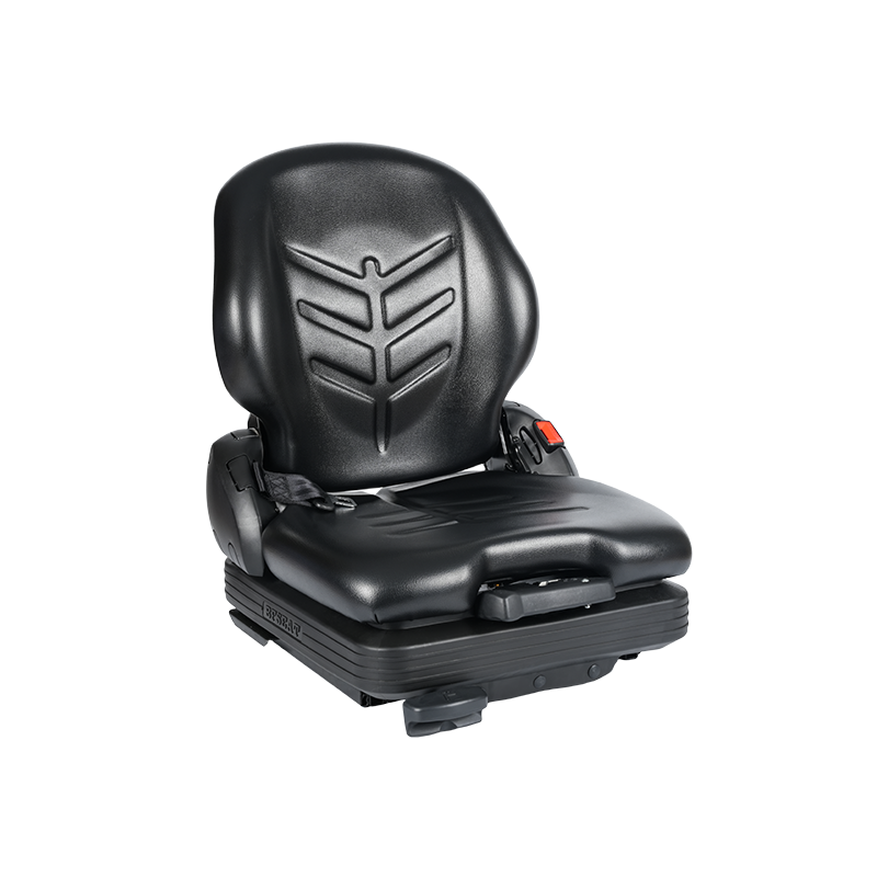 Siège de suspension mécanique de remplacement en vinyle à profil bas BF16 pour équipement de chariot élévateur de manutention - Noir avec EN13490 IT1+IT2