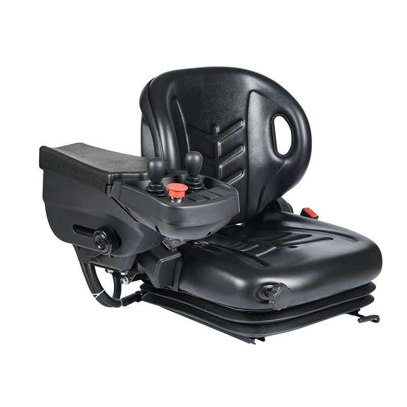 Siège de chariot élévateur à suspension complète BF2-3ABC avec console d'accoudoir intelligente intégrée et joystick de commande